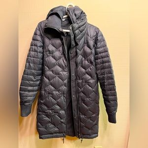 Warm reversible down parka puffer coat